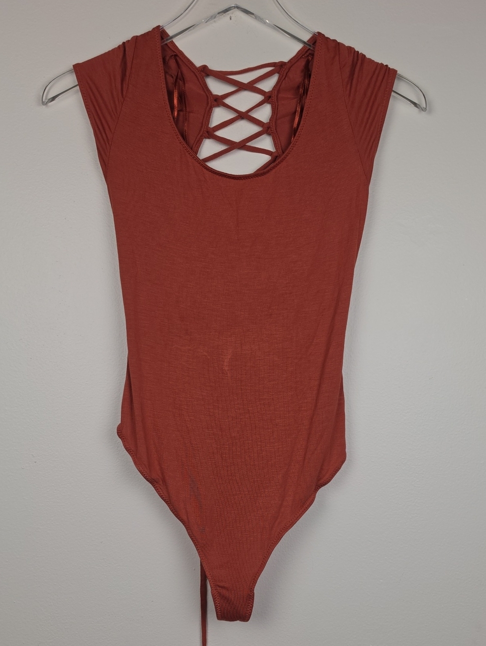 Intimately Free People Rust Lace-Up Back Bodysuit Boho NWT